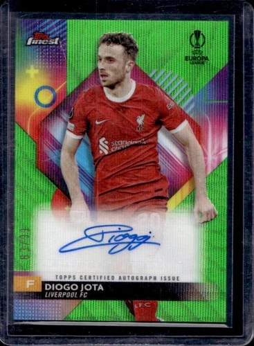 Diogo Jota 2024 Panini Finest UEFA Neon Green Wave /99