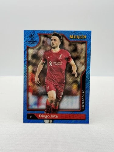 Diogo Jota 2021 Topps Merlin Chrome Blue Shimmer /75