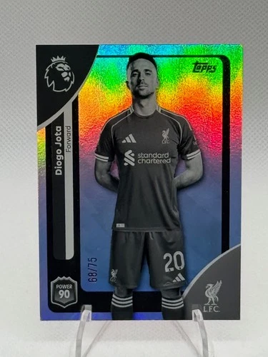Diogo Jota 2026 Topps Premier League Black & White Rainbow /75
