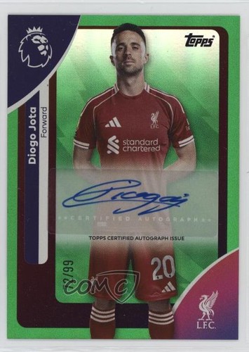 Diogo Jota 2025 Topps Premier League Green Rainbow /99