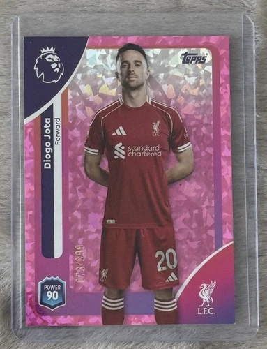 Diogo Jota 2025 Topps Premier League Pink Sparkle /399