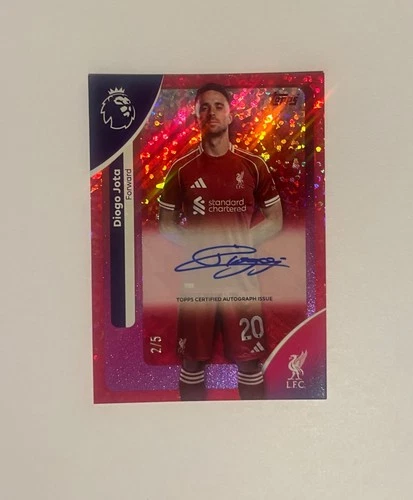 Diogo Jota 2026 Topps Premier League Red Sparkle /5