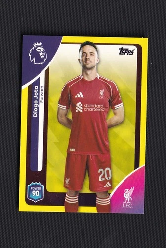 Diogo Jota 2026 Topps Premier League Yellow Border