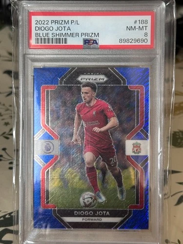 Diogo Jota 2022 Panini Prizm Blue Shimmer 2/8