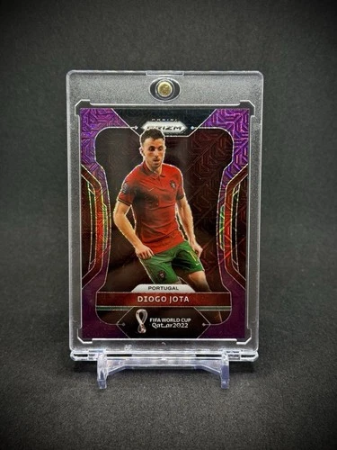 Diogo Jota 2022 Panini Prizm FIFA World Cup Qatar Purple Mojo /49