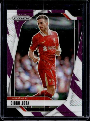 Diogo Jota 2024 Panini Prizm Premier League Purple and White Rays /92
