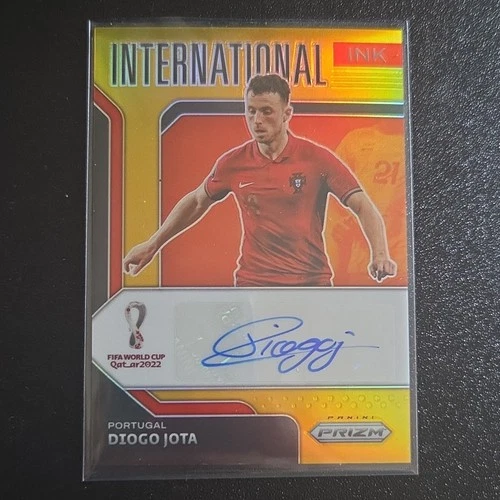 Diogo Jota 2022 Panini Prizm World Cup Gold /10