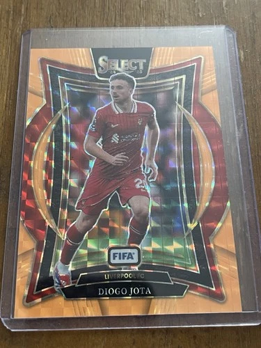 Diogo Jota 2024 Panini Select Fluorescent Orange Prizm /125
