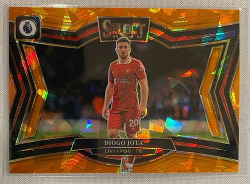 Diogo Jota 2024 Panini Select Orange Cracked Ice /155