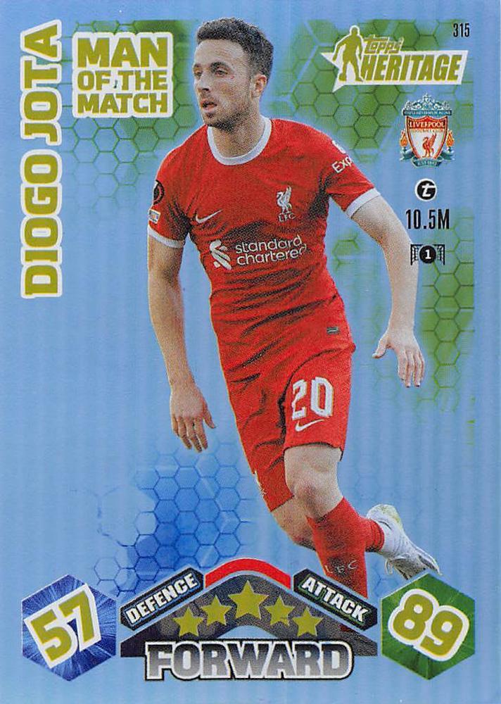 Diogo Jota 2023 Topps Match Attax UEFA Club Competitions Extra