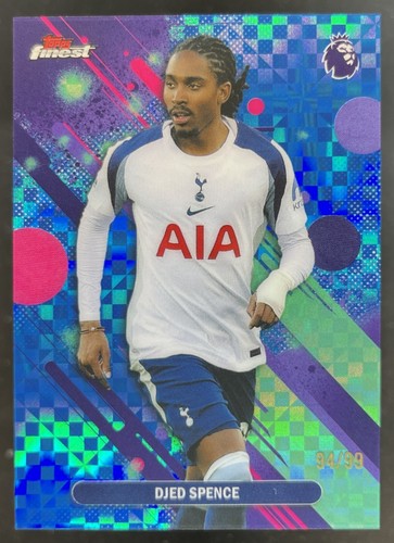 Djed Spence 2026 Topps Finest Blue Checkerboard /99