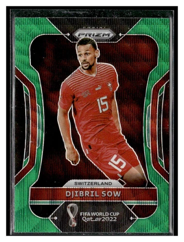 Djibril Sow 2022 Panini Prizm FIFA World Cup Green Wave