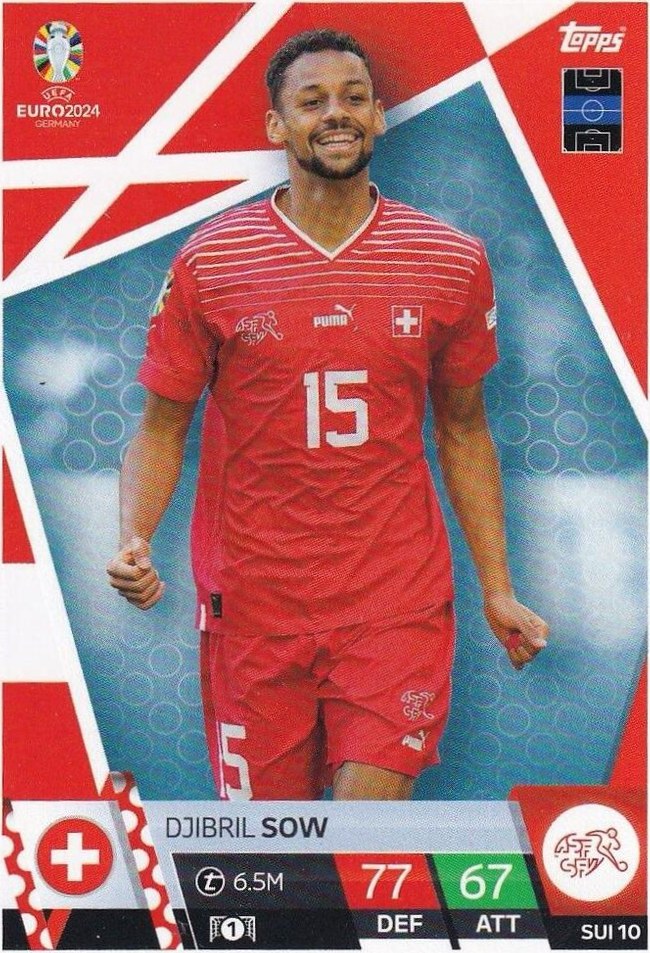 Djibril Sow 2024 Topps Match Attax UEFA EURO