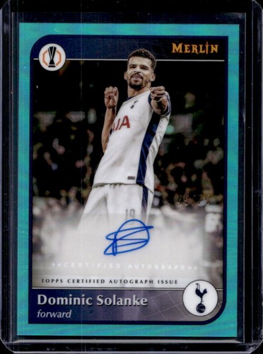 Dominic Solanke 2024 Topps Merlin Chrome Aqua Refractor /75