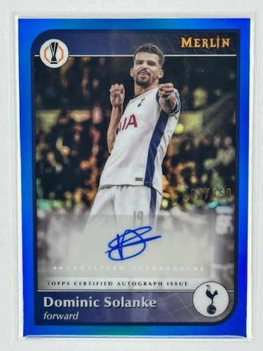 Dominic Solanke 2024 Topps Merlin Chrome Blue Refractor /150