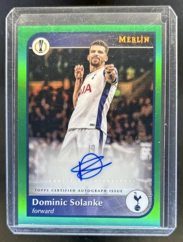 Dominic Solanke 2024 Topps Merlin Chrome Green Refractor /99