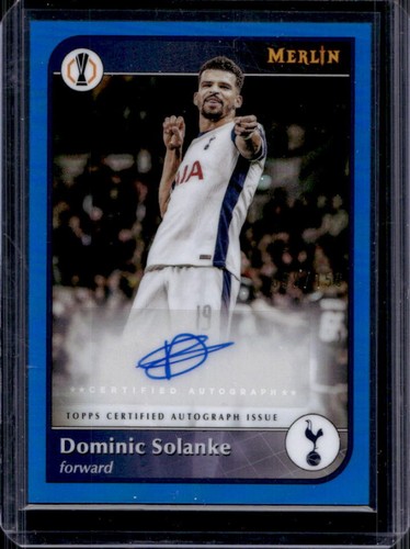 Dominic Solanke 2024 Topps Merlin Chrome UEFA Azul Refractor /150