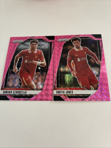 Dominik Szoboszlai and Curtis Jones 2024 Panini Prizm Pink