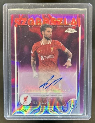 Dominik Szoboszlai 2024 Topps Chrome Magenta Lava Refractor /75