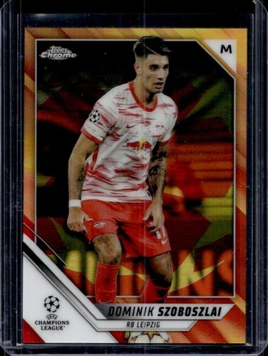 Dominik Szoboszlai 2021 Topps Chrome Orange & Gold Starball Refractor #188
