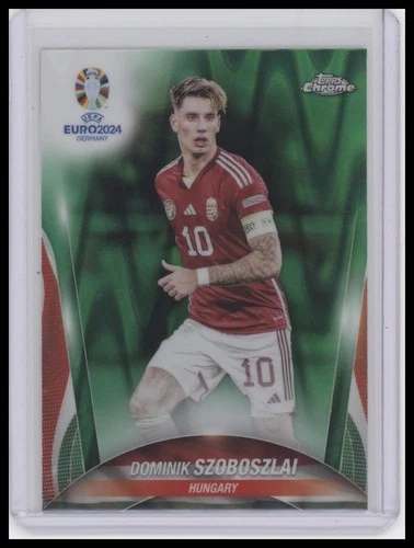 Dominik Szoboszlai 2024 Topps Chrome UEFA Euro Green Raywave