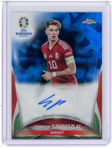 Dominik Szoboszlai 2024 Topps Chrome UEFA Euro Sapphire