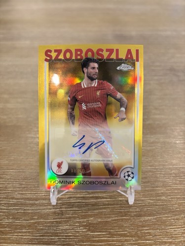Dominik Szoboszlai 2024 Topps Chrome UEFA Gold Refractor 18/50