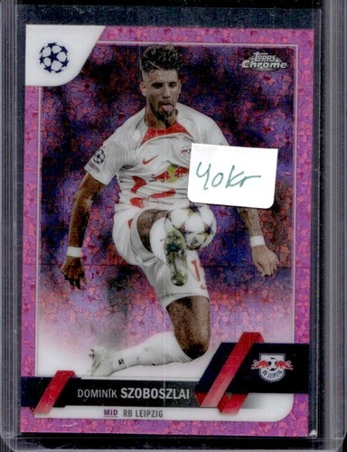 Dominik Szoboszlai 2023 Topps Chrome UEFA Pink Mini Diamond Refractor /175