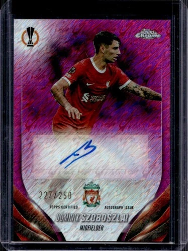 Dominik Szoboszlai 2023 Topps Chrome UEFA Pink Shimmer Refractor /250