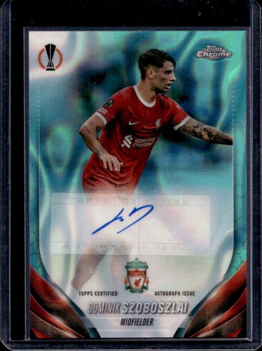 Dominik Szoboszlai 2023 Topps Cromo UEFA Aqua Lava