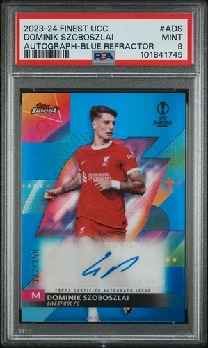 Dominik Szoboszlai 2023 Topps Finest Blue Refractor /150