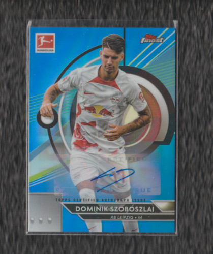 Dominik Szoboszlai 2022 Topps Finest Blue Refractor /65