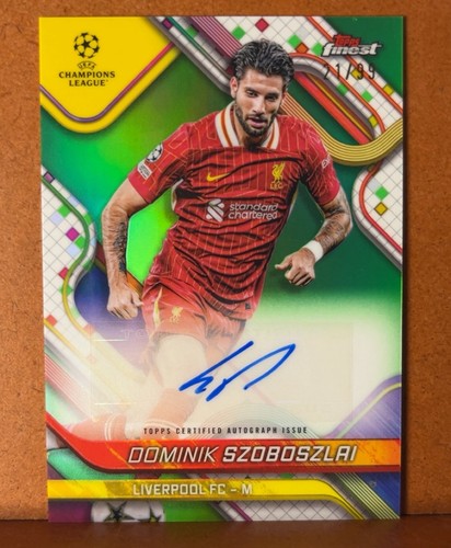 Dominik Szoboszlai 2024 Panini Finest Green Neon Refractor /99