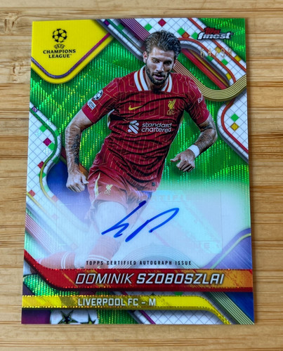 Dominik Szoboszlai 2024 Topps Finest Green Wave Refractor /99