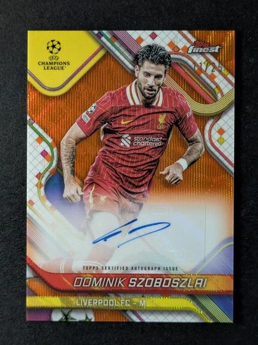 Dominik Szoboszlai 2024 Topps Finest Orange RayWave /25
