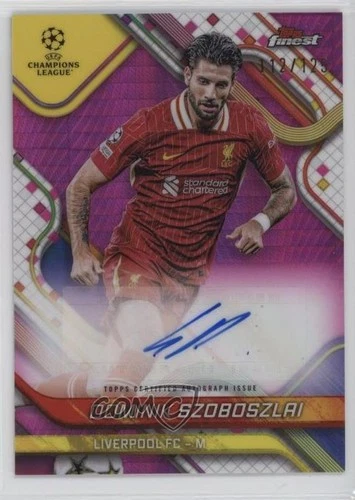 Dominik Szoboszlai 2024 Topps Finest Pink Prism Refractor /125