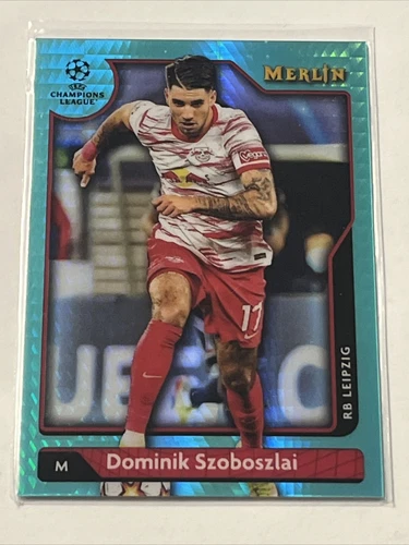 Dominik Szoboszlai 2021 Topps Merlin Chrome Aqua