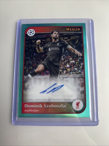 Dominik Szoboszlai 2024 Topps Merlin Chrome Aqua /75
