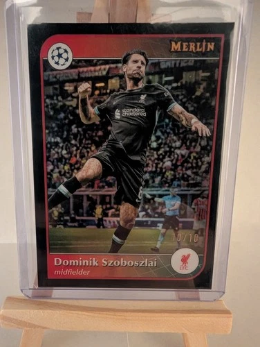 Dominik Szoboszlai 2024 Topps Merlin Chrome Black Refractor /10
