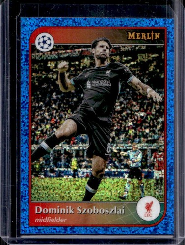 Dominik Szoboszlai 2024 Topps Merlin Chrome Blue Speckle Refractor /150