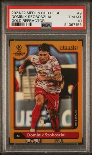 Dominik Szoboszlai 2021 Topps Merlin Chrome Gold /50