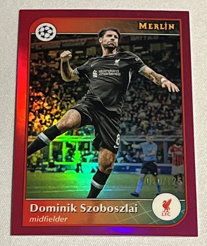 Dominik Szoboszlai 2024 Topps Merlin Chrome Pink Refractor /125