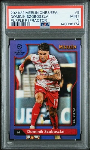 Dominik Szoboszlai 2021 Topps Merlin Chrome Sapphire Green /15