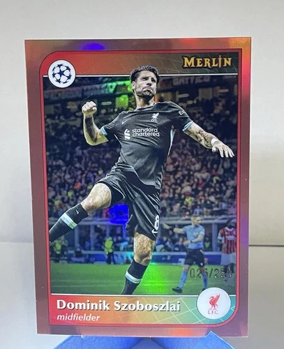 Dominik Szoboszlai 2024 Topps Merlin Chrome UCC Rose Gold Refractor /250