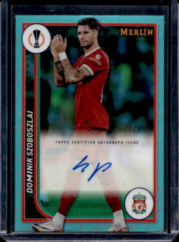 Dominik Szoboszlai 2024 Topps Merlin Chrome UEFA Aqua Refractor /199