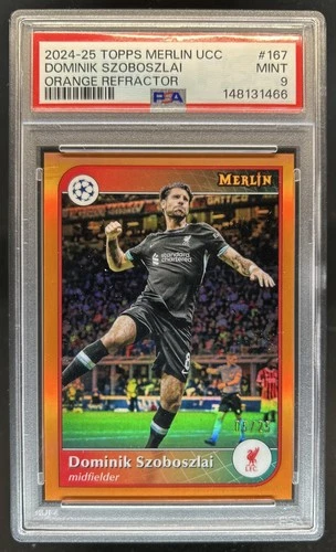 Dominik Szoboszlai 2024 Topps Merlin Chrome UEFA Orange Refractor /25