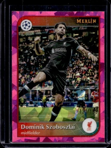 Dominik Szoboszlai 2024 Topps Merlin Chrome UEFA Pink Atomic Refractor /199