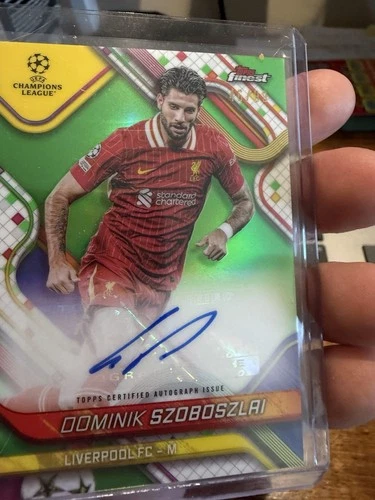 Dominik Szoboszlai 2024 Panini Merlin Chrome Verde Neón Refractor /99