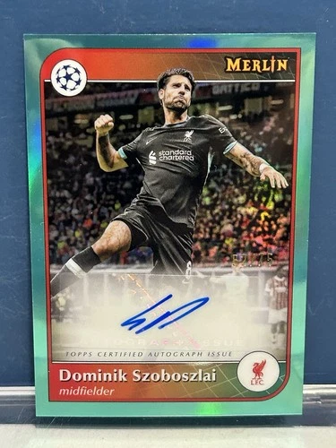 Dominik Szoboszlai 2024 Topps Merlin Cromo UEFA Aqua Refractor /75
