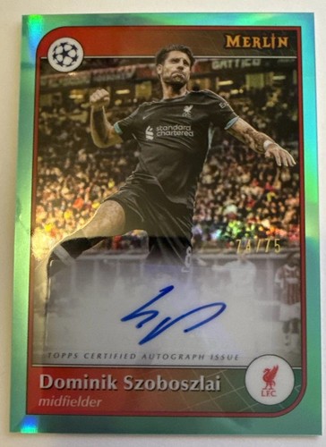 Dominik Szoboszlai 2024 Panini Merlin UEFA Club Comp Aqua /75